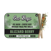 BLIZZARD BERRY<br> ICE HASH + EXOTIC KIEF INFUSED PRE-ROLLS 5G TIN